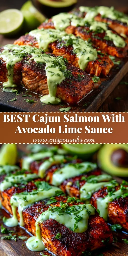 A perfectly cooked Baked Cajun Salmon fillet on a white plate, garnished with fresh parsley. The salmon has a vibrant, spicy crust, promising a flavorful and easy weeknight dinner.