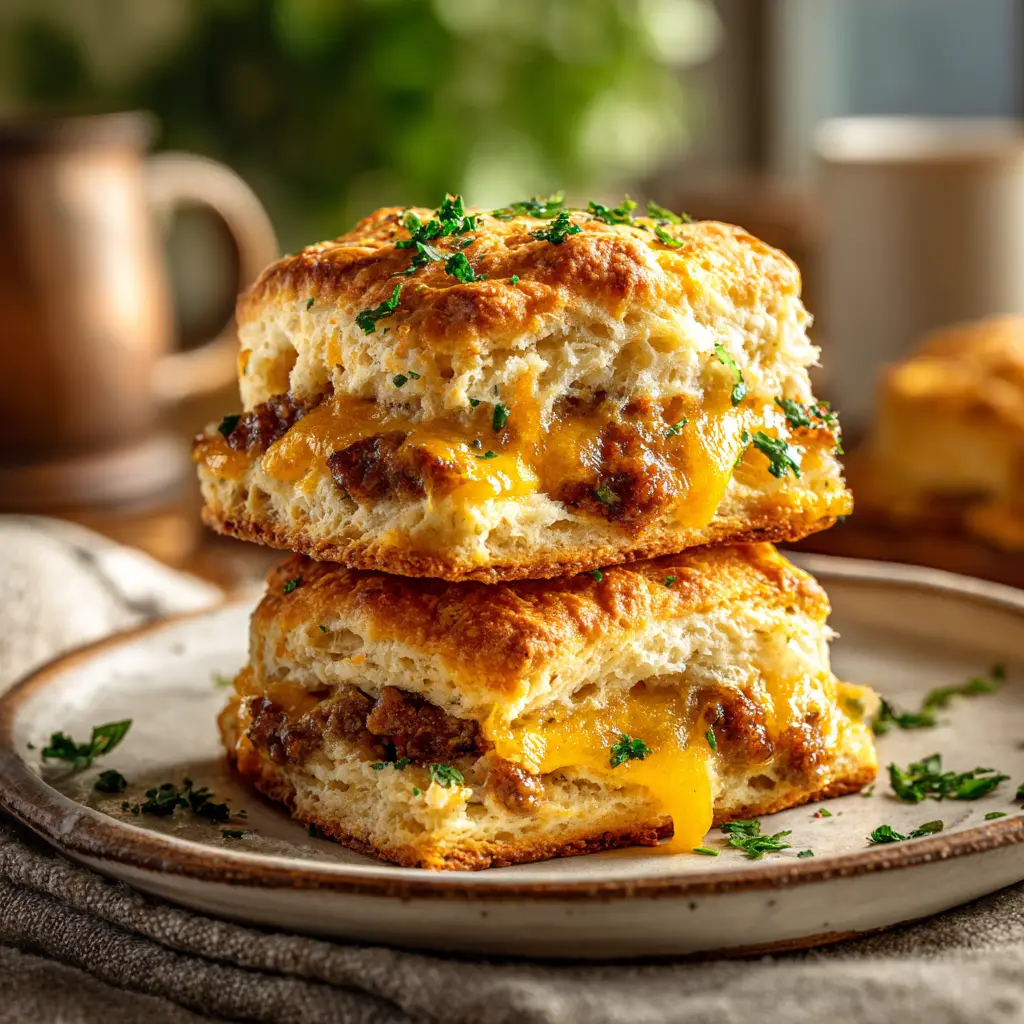 Sausage Cheese Butter Swim Biscuits: The Ultimate Savory Treat 1 The biscuit batter being poured into a baking dish filled with melted butter, an essential step in the butter swim biscuit recipe.