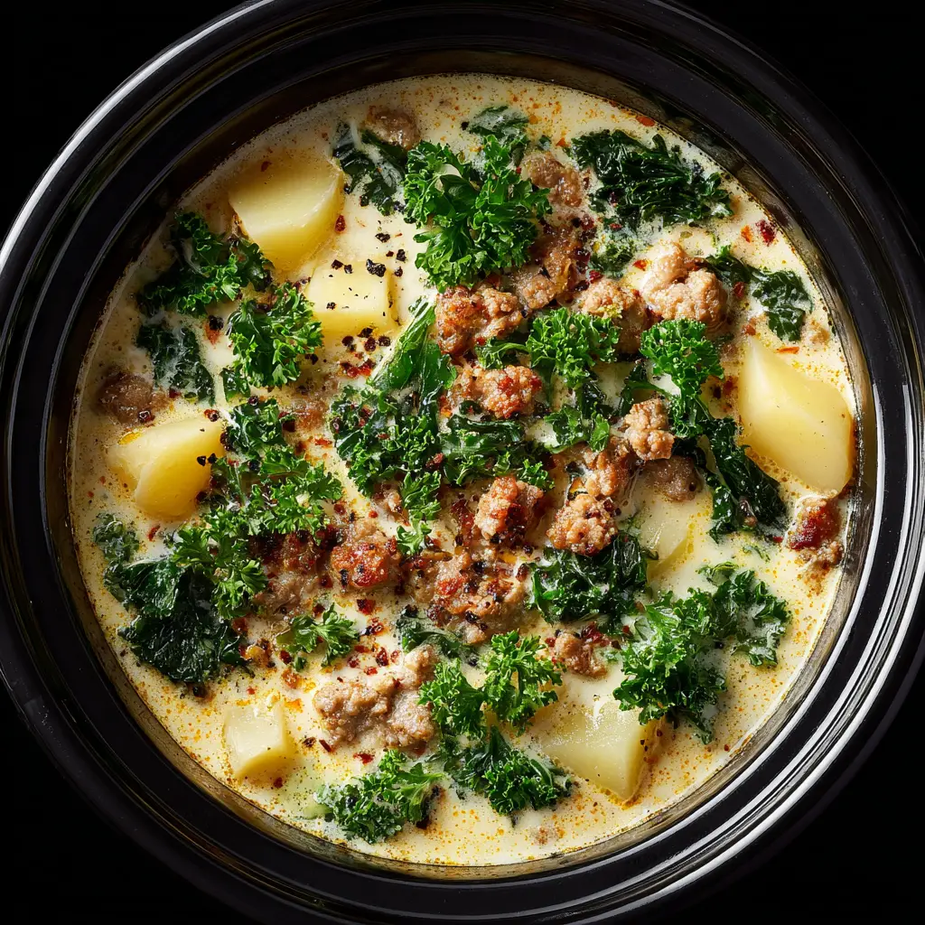 Low-Carb Crockpot Meals: The Ultimate Tuscan Chicken Recipe 1 The cooked Tuscan chicken being shredded in the crockpot before the final ingredients are added.