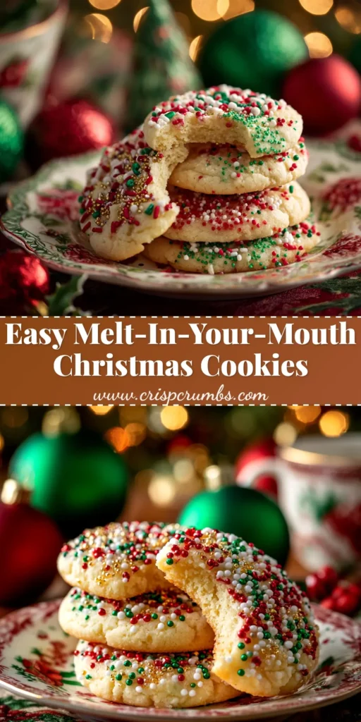 Christmas Sprinkle Cookies: The Easiest No-Spread Recipe 3 A festive overhead shot of perfectly baked Christmas Sprinkle Cookies cut into star shapes and covered in red, green, and white sprinkles, on a wooden board.