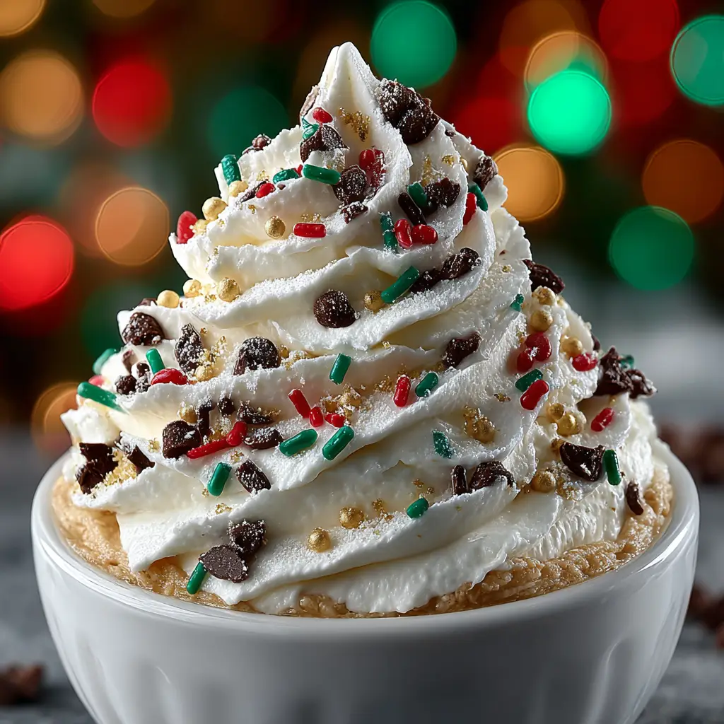 An overhead view of the ingredients for Christmas Tree Cake Dip, including a box of Little Debbie cakes, cream cheese, and sprinkles.