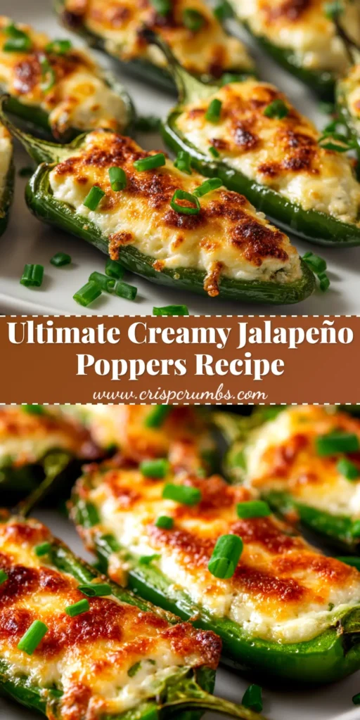 A platter of perfectly cooked jalapeño poppers, stuffed with cream cheese and topped with crispy bacon and breadcrumbs. The ultimate appetizer recipe!