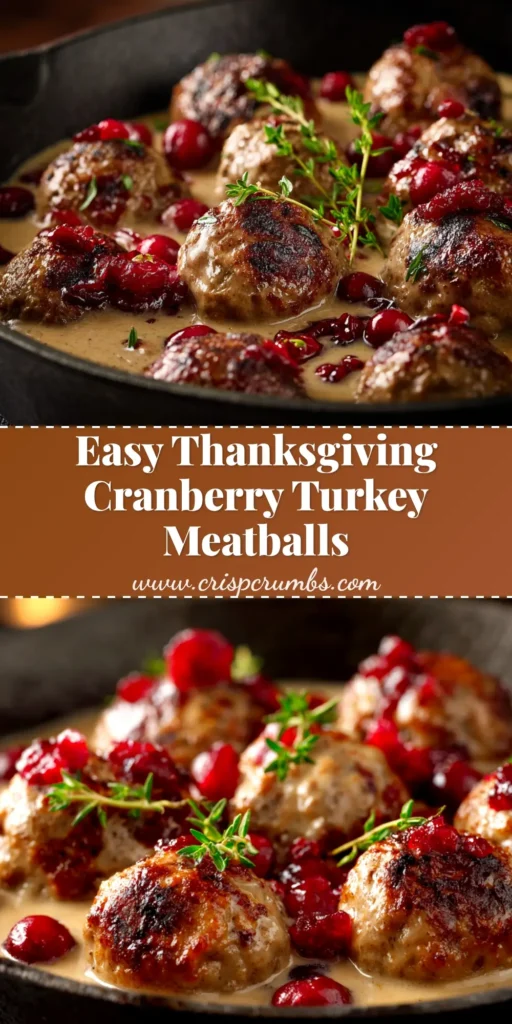 Cranberry Turkey Meatballs (The Only Recipe You'll Ever Need) 4 A bowl of saucy Cranberry Turkey Meatballs garnished with fresh parsley. The perfect sweet and savory appetizer for any holiday party or gathering.