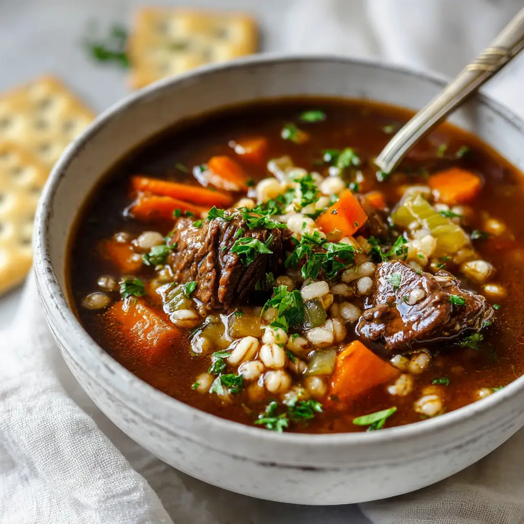 Beef Barley Vegetable Soup: The Ultimate Comfort Recipe 1 A step-by-step image showing sautéed carrots, onions, and celery in a Dutch oven, forming the aromatic base for the beef barley vegetable soup.