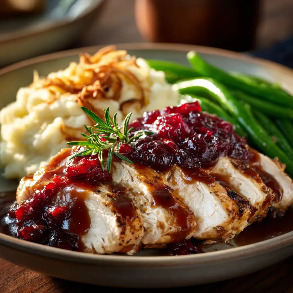 A festive Thanksgiving table setting with creative side dishes surrounding the main course. This image showcases modern Thanksgiving dishes for a memorable feast.