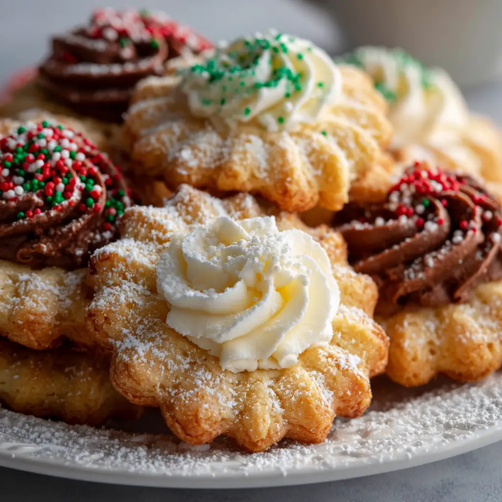 Danish Butter Cookies Recipe (Authentic & Easy) 1 The soft, pipeable dough for the Danish butter cookies recipe in a mixing bowl before being chilled and baked to crispy perfection.