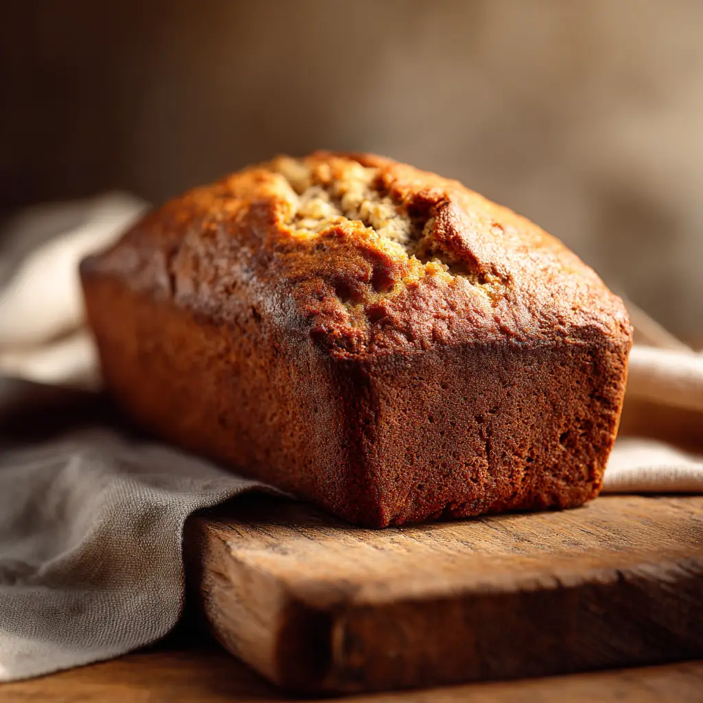 Moist Banana Bread Recipe (The Only One You'll Ever Need) 1 A slice of easy homemade banana bread on a plate, highlighting its moist and soft texture.
