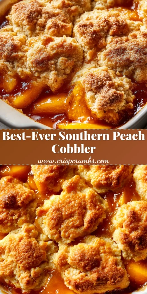 Easy Homemade Peach Cobbler Recipe (The Best!) 3 A delicious and easy homemade peach cobbler recipe in a rustic baking dish, topped with a scoop of vanilla ice cream. The perfect summer dessert.