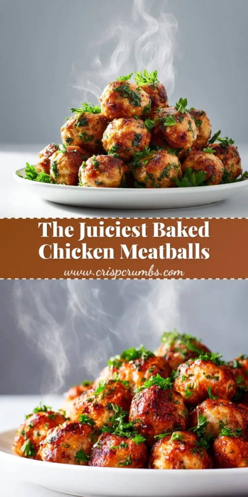 Garlic Parmesan Chicken Meatballs (The Only Recipe You'll Ever Need) 4 A plate of juicy Garlic Parmesan Chicken Meatballs coated in a creamy white sauce, garnished with fresh parsley. The perfect easy dinner recipe.