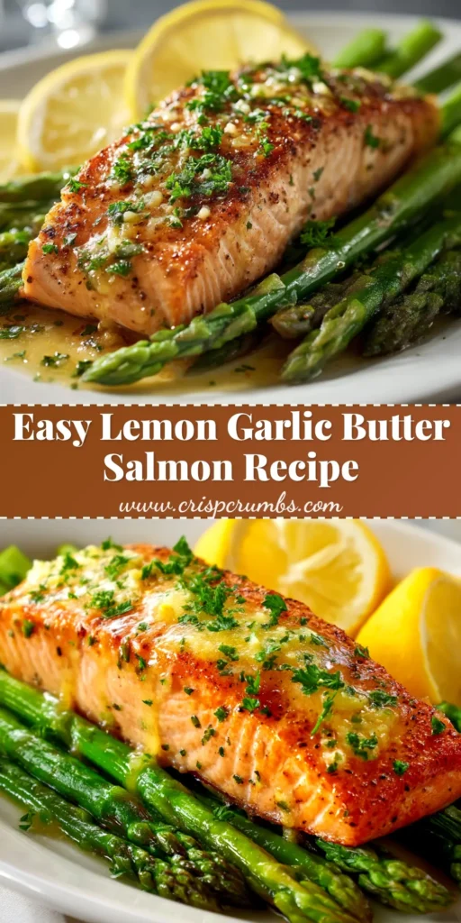 A close-up shot of perfectly baked salmon in foil, garnished with fresh dill and bright lemon slices. The salmon is flaky and moist, ready to be served.