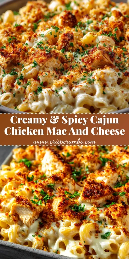 Cajun Chicken Mac and Cheese: The Ultimate Creamy Recipe 3 A delicious bowl of creamy Cajun Chicken Mac and Cheese, with tender chicken and a rich, spicy cheese sauce. Perfect comfort food recipe.
