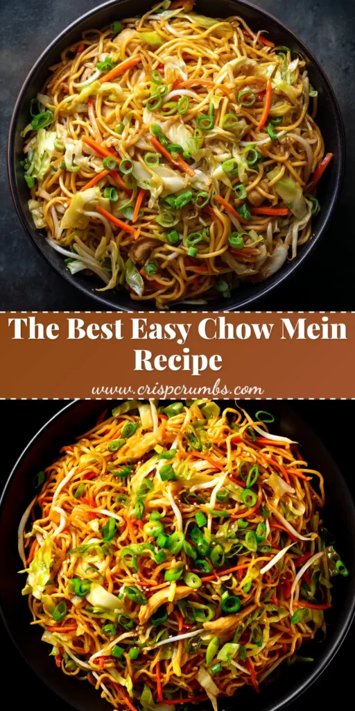 Chow Mein Recipe (Better Than Takeout) 4 A delicious and easy Chow Mein recipe served in a white bowl, garnished with green onions. This homemade version is better than takeout and ready in 30 minutes.