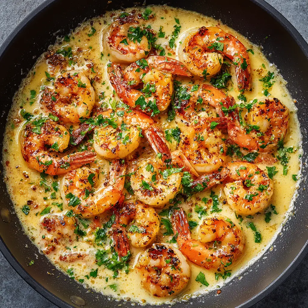 Creamy Coconut Shrimp Recipe (Ready in 20 Minutes!) 1 A serving of the easy coconut shrimp recipe in a white bowl over a bed of jasmine rice, garnished with fresh parsley.