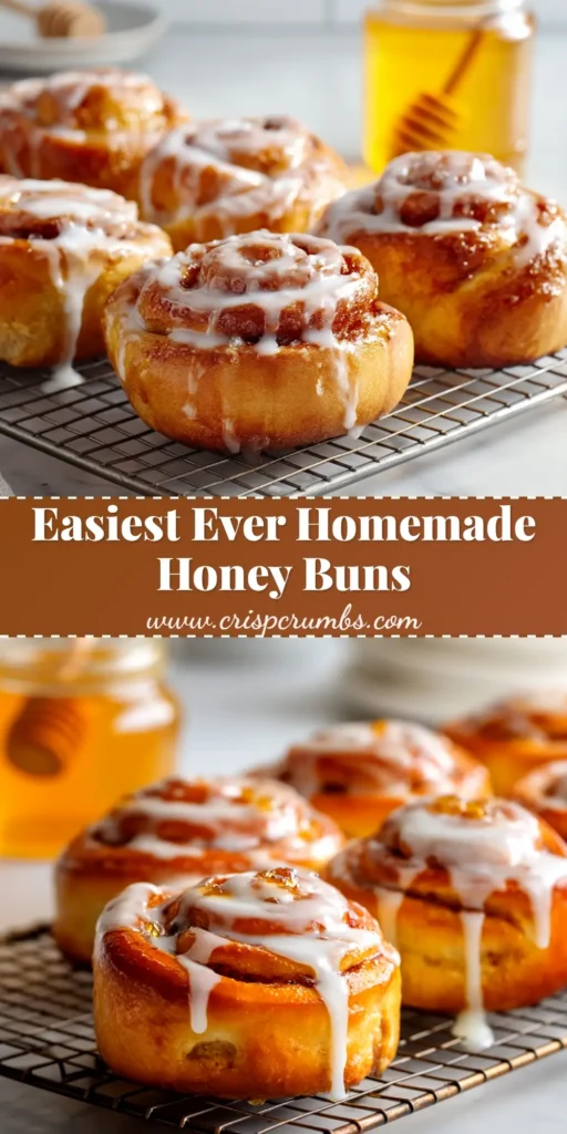 Homemade Honey Buns: The Ultimate Guide to Irresistible Sweet Rolls 3 A pan of delicious homemade honey buns covered in a sweet honey glaze. The buns are golden brown and arranged neatly in a baking dish, ready to be served.