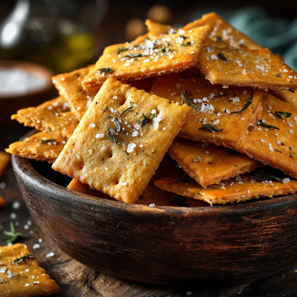 Keto Crackers: The Ultimate Recipe for a Crispy, Crunchy Snack 1 A scattering of homemade keto cheese crackers on a flat surface, emphasizing their thin and crunchy appearance.