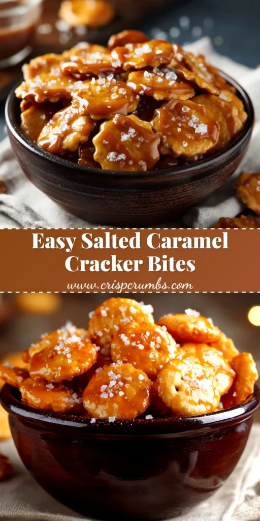 A top-down view of perfectly cut Salted Caramel Cracker Bites arranged on a wooden board. The bites show layers of cracker, caramel, and chocolate, topped with flaky sea salt.