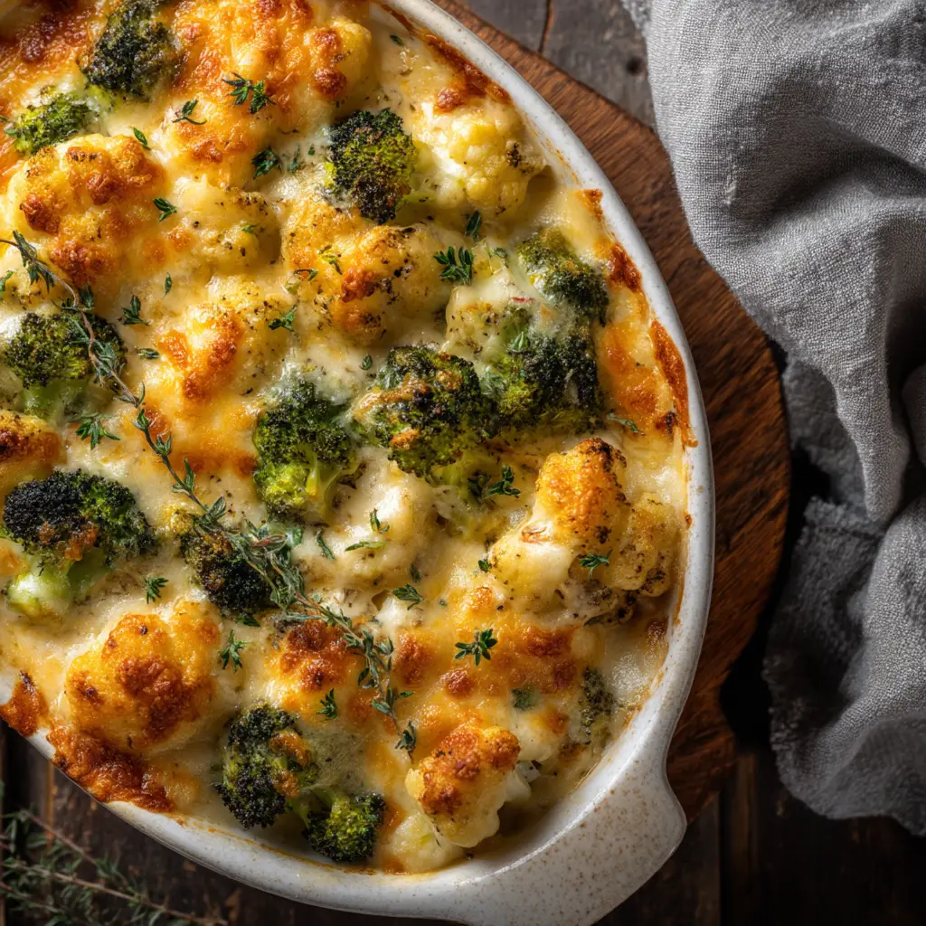 Winter Vegetable Casserole: A Creamy & Hearty Bake 1 A spoonful of the winter vegetable casserole being lifted from a baking dish, showing off the creamy texture and tender vegetables inside.
