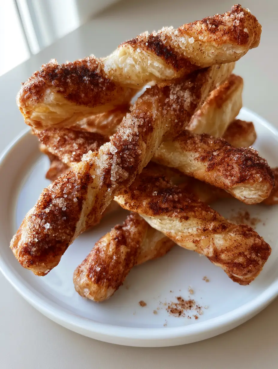Smartphone photo of flaky Air Fryer Cinnamon Sugar Twists with visible sugar crystals and caramelized edges. (Air Fryer Cinnamon Sugar Twists)