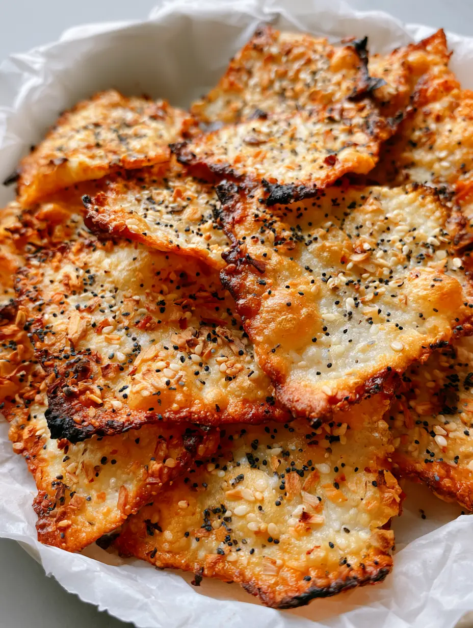 Handheld photo of irregular jagged Cottage Cheese Crackers with bubbly texture and charred edges.